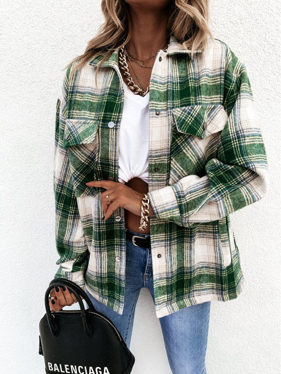 Damen Übergroße Karo-Pulloverjacke Heidi-Mode - Image 7