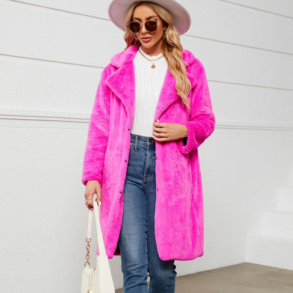 Damen Übergroße kuschelige Fleecejacke Heidi-Mode - Image 10
