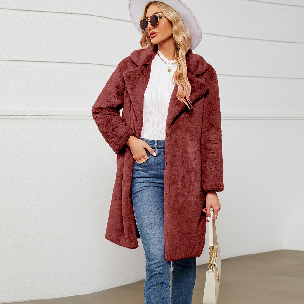 Damen Übergroße kuschelige Fleecejacke Heidi-Mode - Image 3