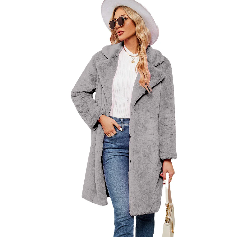 Damen Übergroße kuschelige Fleecejacke Heidi-Mode - Image 4