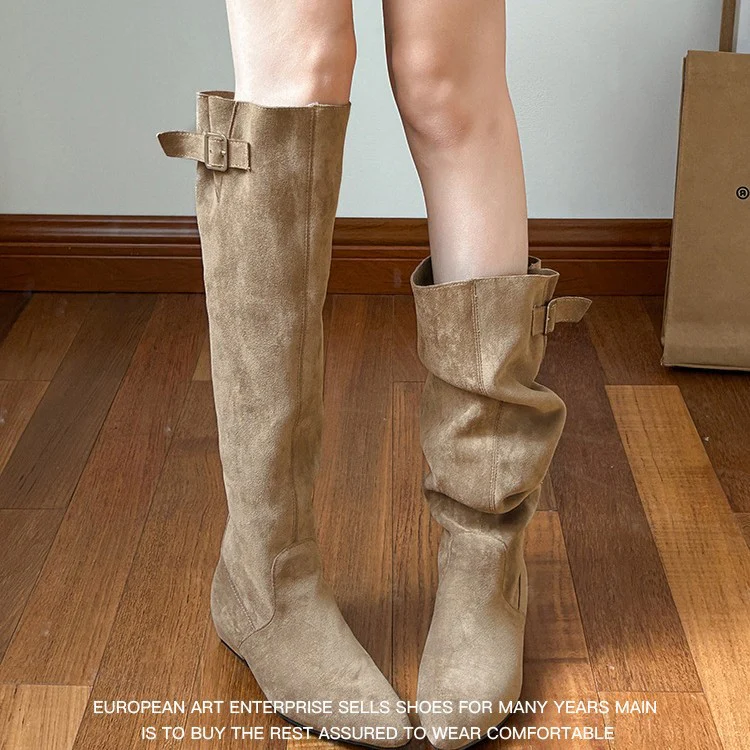 Damen Überknie Stiefel mit eleganter Schnalle Heidi Mode - Image 2