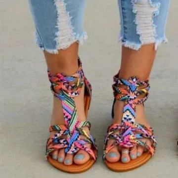 Damen Urbanen Geflochtenen Sandalen Heidi Mode - Image 4