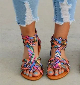Damen Urbanen Geflochtenen Sandalen Heidi Mode - Image 9