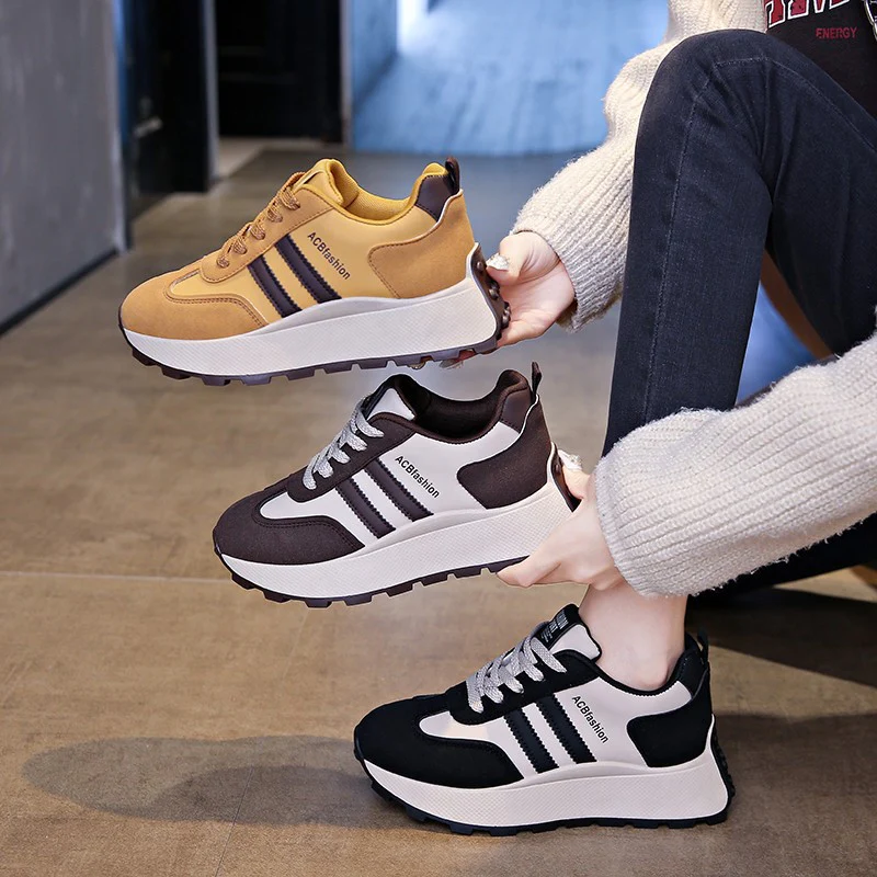 Damen Urbaner Freizeitsneaker mit dämpfendem Sohlenprofil und modischem Design Heidi Mode
