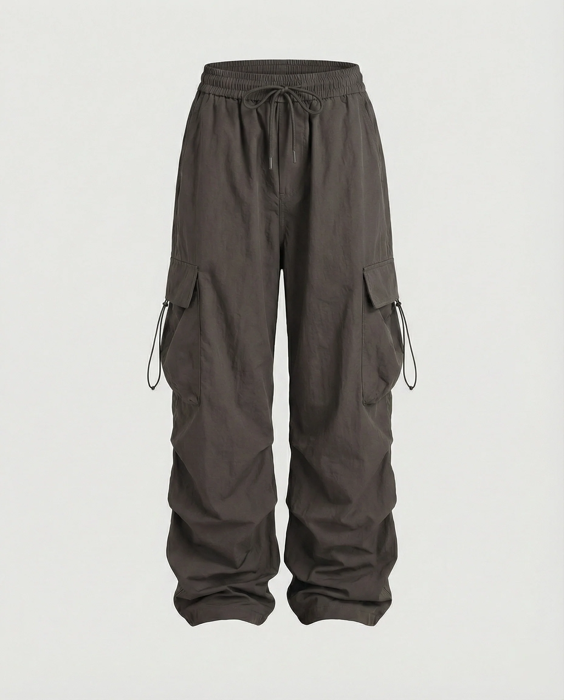 Utilitaristische Cargohose mit hoher Taille großen Klapptaschen und verstellbarem Saum Heidi-Mode - Image 5