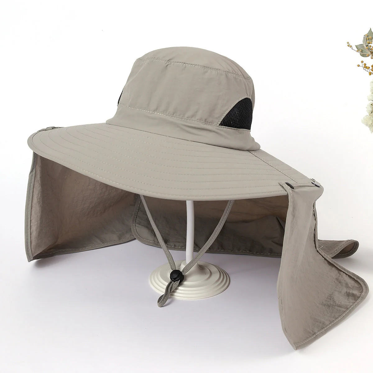 Damen Uv-Schutz Fischerhut mit Abnehmbarer Nackenabdeckung und Atmungsaktiver Netzstruktur Heidi-Mode - Image 3