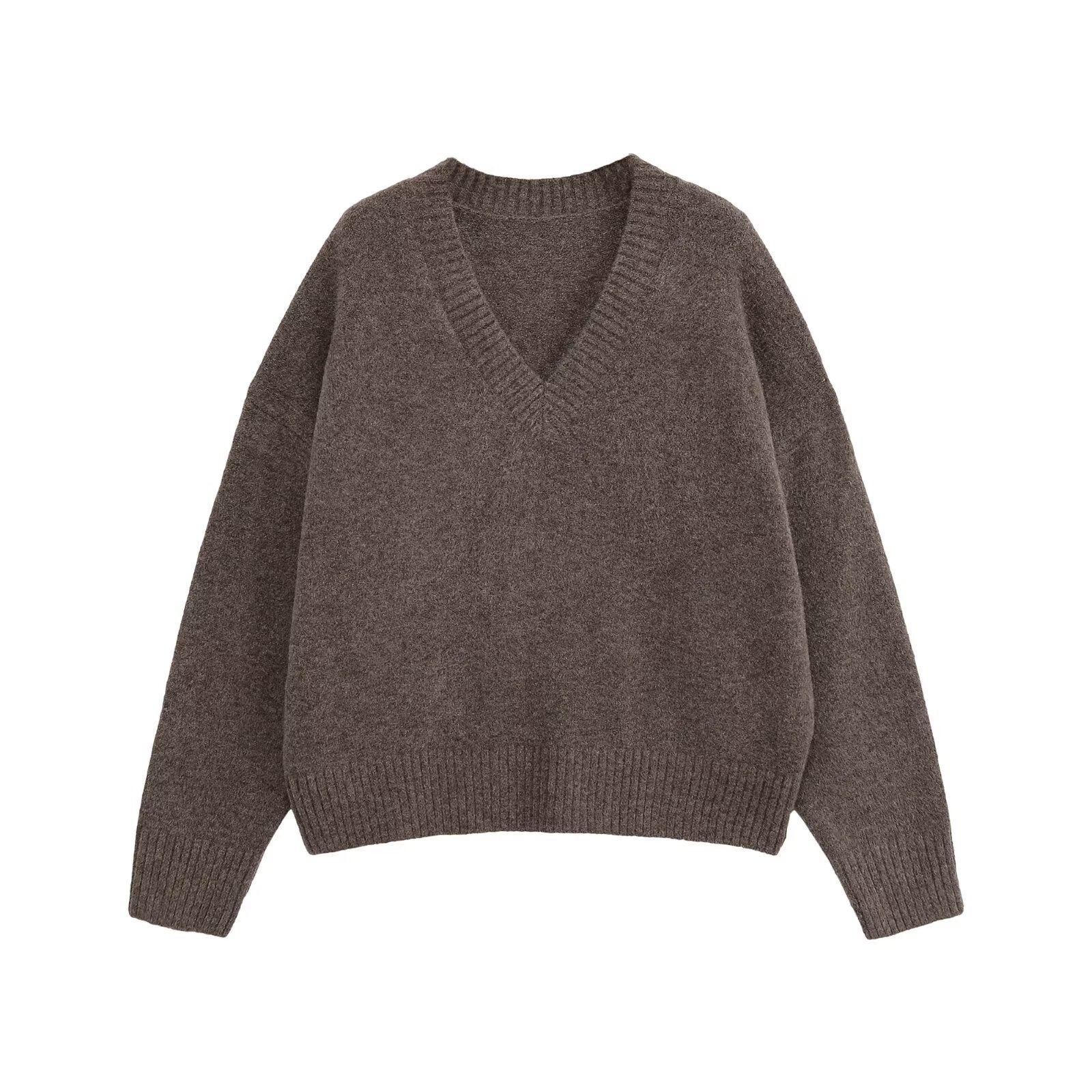 Damen V-Ausschnitt Strickpullover Heidi-Mode - Image 2