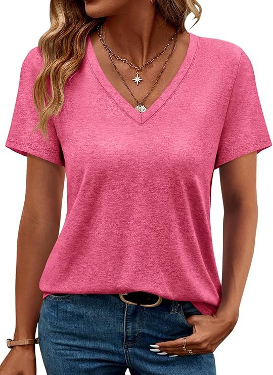 Damen V-Ausschnitt T-Shirt Aus Weichem Single Jersey Heidi-Mode - Image 10