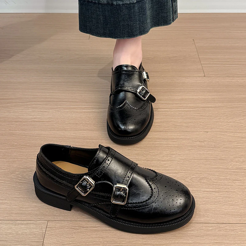 Damen verspielte Schnürschuhe mit doppeltem Riemen und ausgefallenem Design Heidi Mode - Image 4
