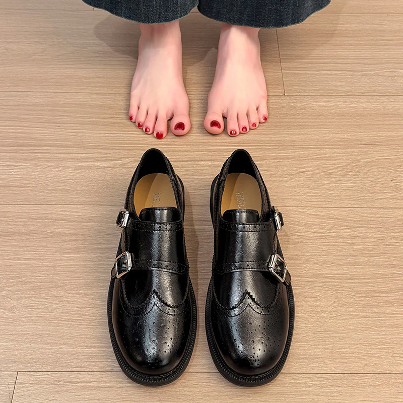 Damen verspielte Schnürschuhe mit doppeltem Riemen und ausgefallenem Design Heidi Mode - Image 6