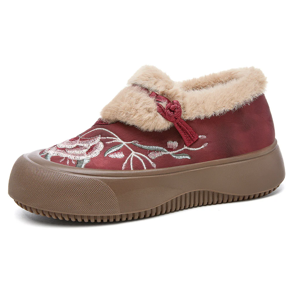 Damen Warm gefütterte Hausschuhe mit floralem Design Heidi Mode - Image 5