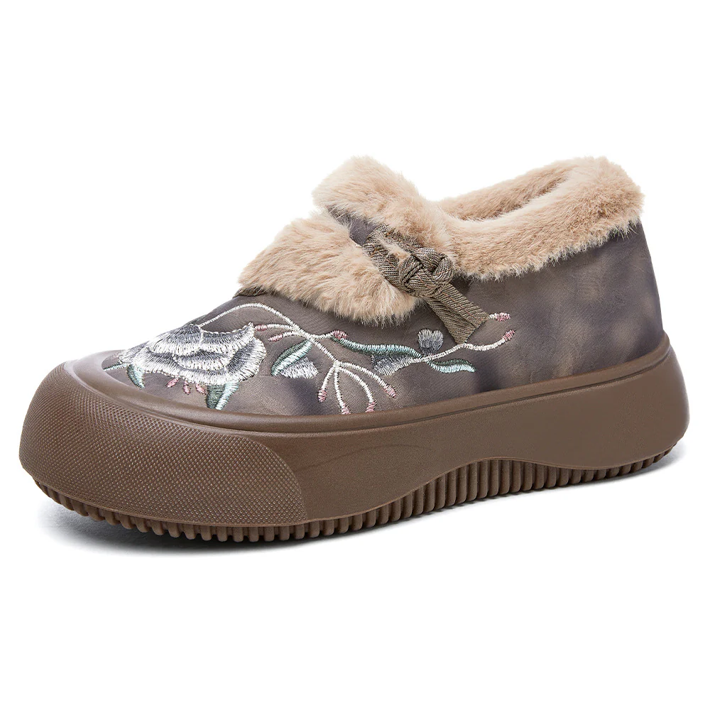Damen Warm gefütterte Hausschuhe mit floralem Design Heidi Mode - Image 6