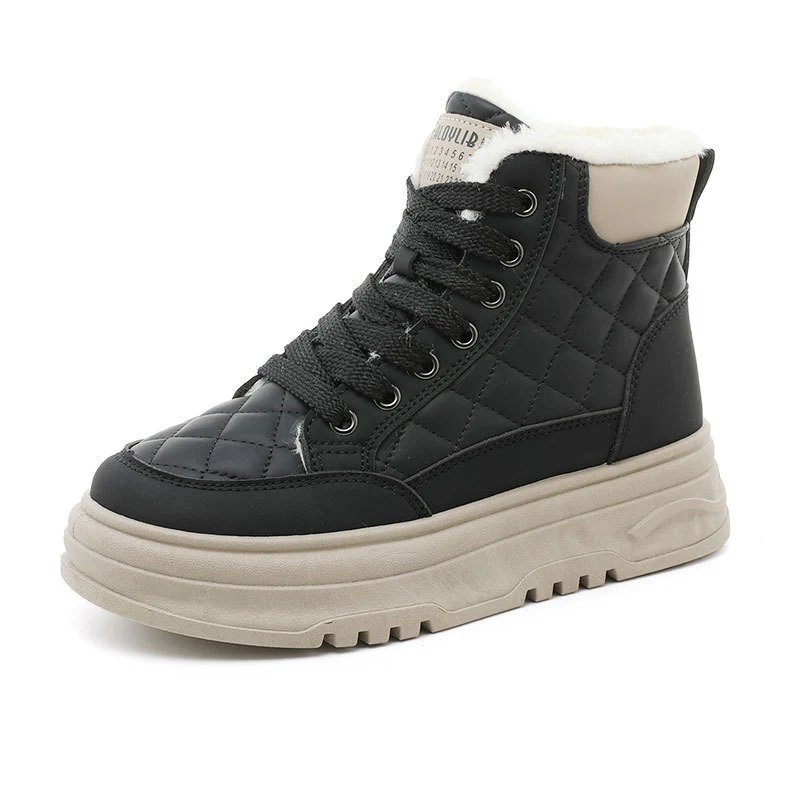 Damen warme gefütterte High-Top Sneakers Heidi Mode - Image 5