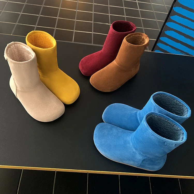 Damen warme Hausschuhstiefel mit flauschigem Innenfutter und hochwertiger Wildlederoberfläche Heidi Mode