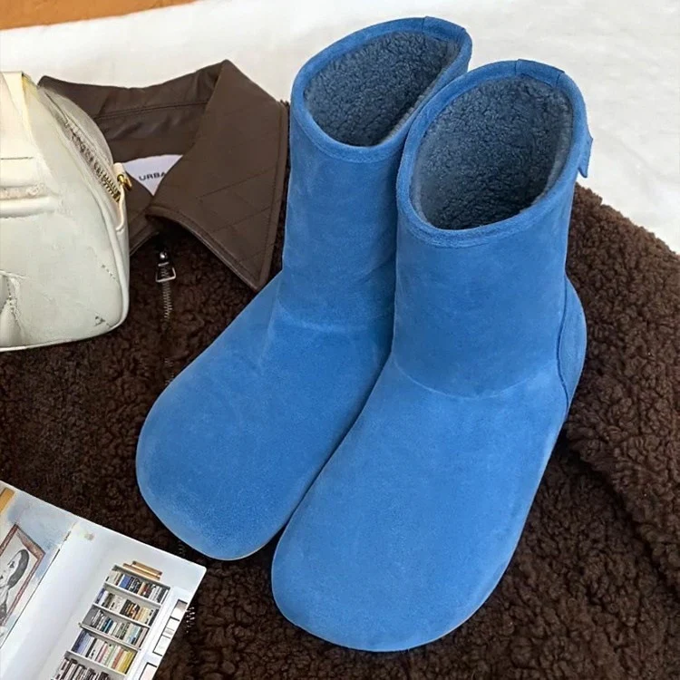 Damen warme Hausschuhstiefel mit flauschigem Innenfutter und hochwertiger Wildlederoberfläche Heidi Mode - Image 2