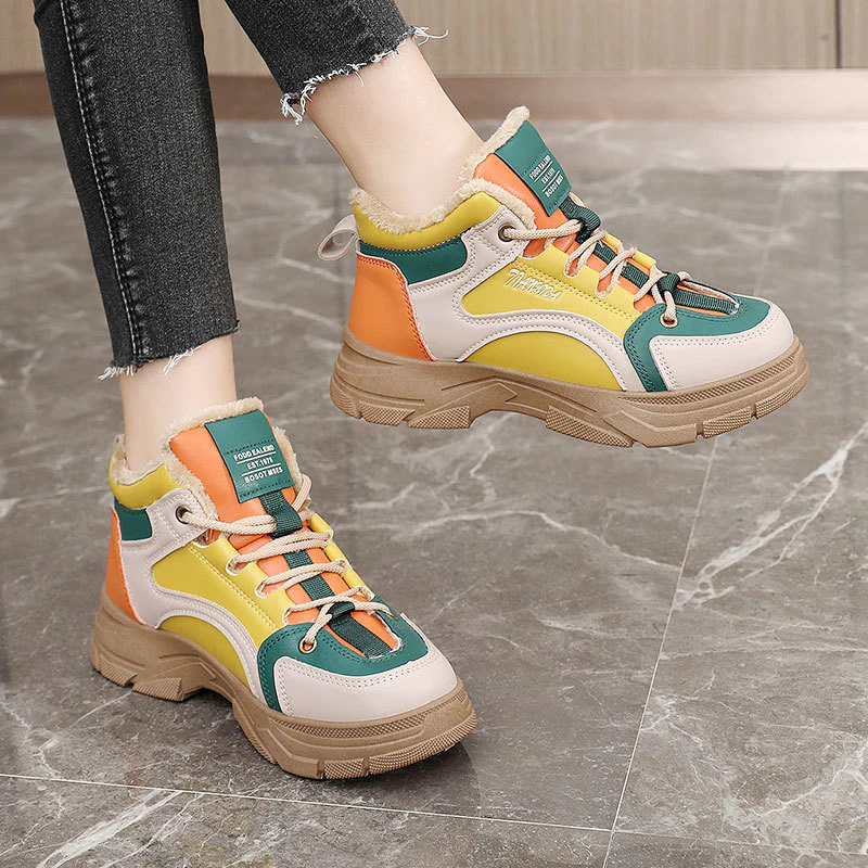 Damen warme High-Top Sneaker mit kuscheligem Innenfutter Heidi Mode - Image 3