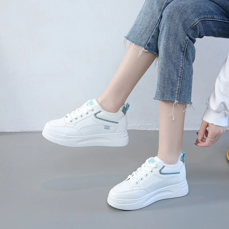 Damen warme High-Top Sneaker mit kuscheligem Innenfutter und rutschfester Sohle Heidi Mode - Image 3