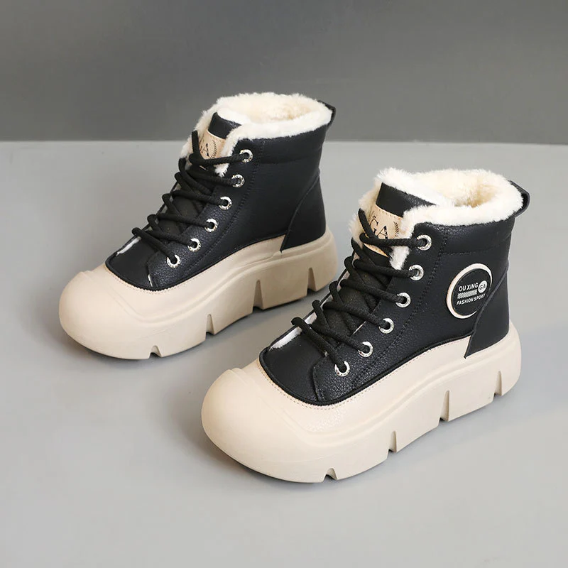 Damen warme High-Top Sneakers mit dämpfender Sohle und kuscheligem Innenfutter Heidi Mode - Image 7