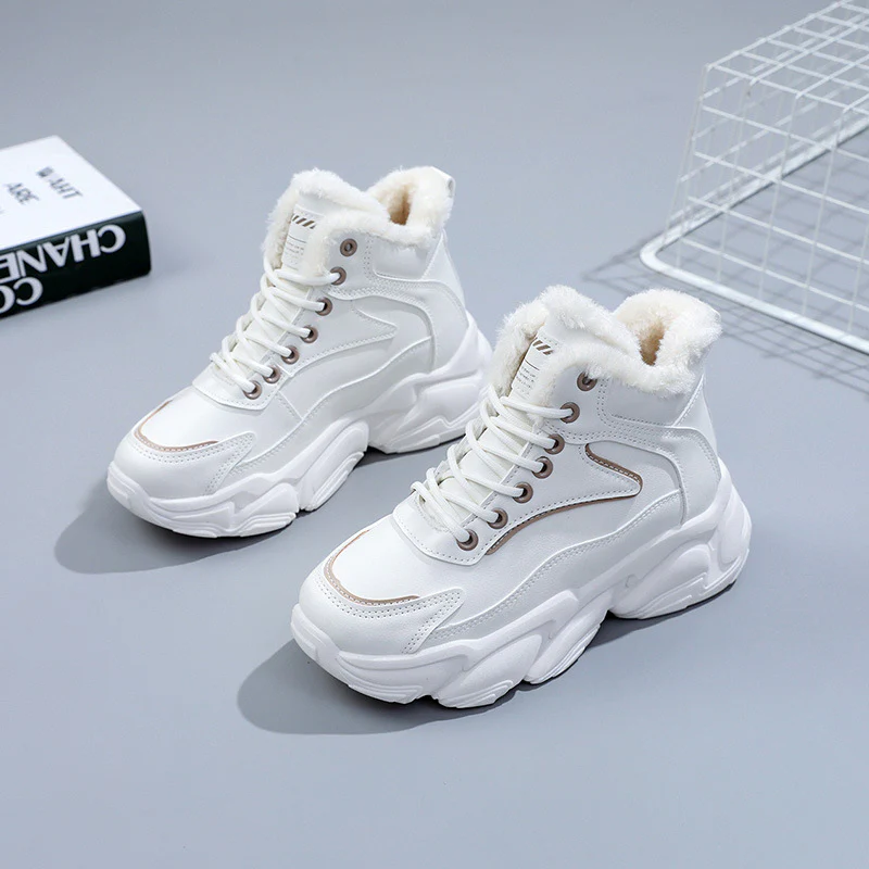 Damen warme High-Top Sneakers mit kuscheligem Innenfutter und robustem Sohlenprofil Heidi Mode - Image 6