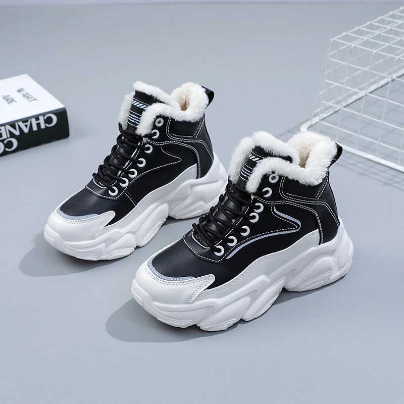 Damen warme High-Top Sneakers mit kuscheligem Innenfutter und robustem Sohlenprofil Heidi Mode - Image 7