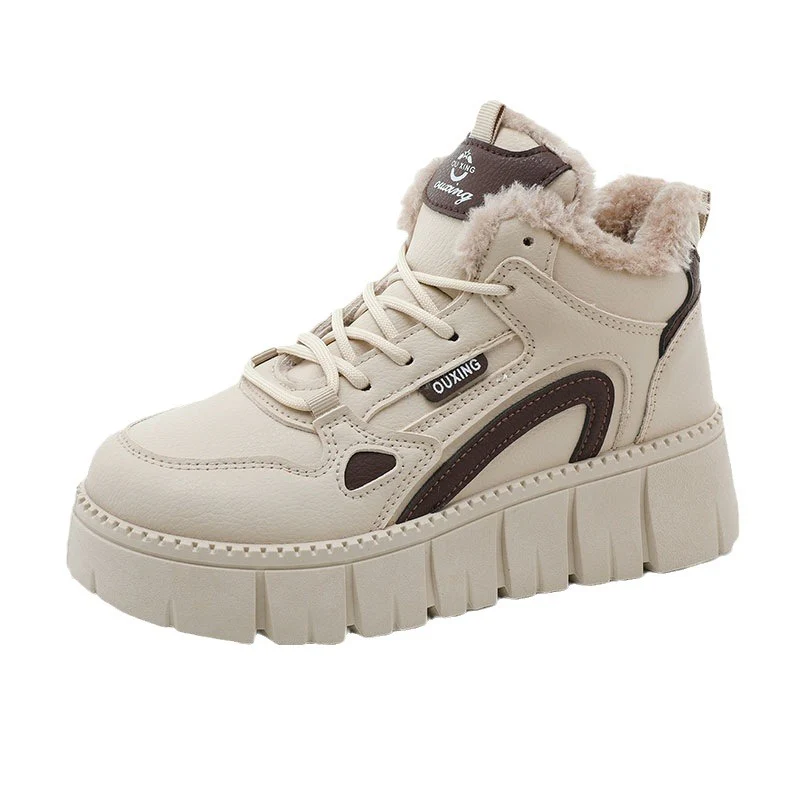 Damen warme High-Top Sneakers mit kuscheligem Innenfutter und rutschfester Sohle Heidi Mode - Image 5