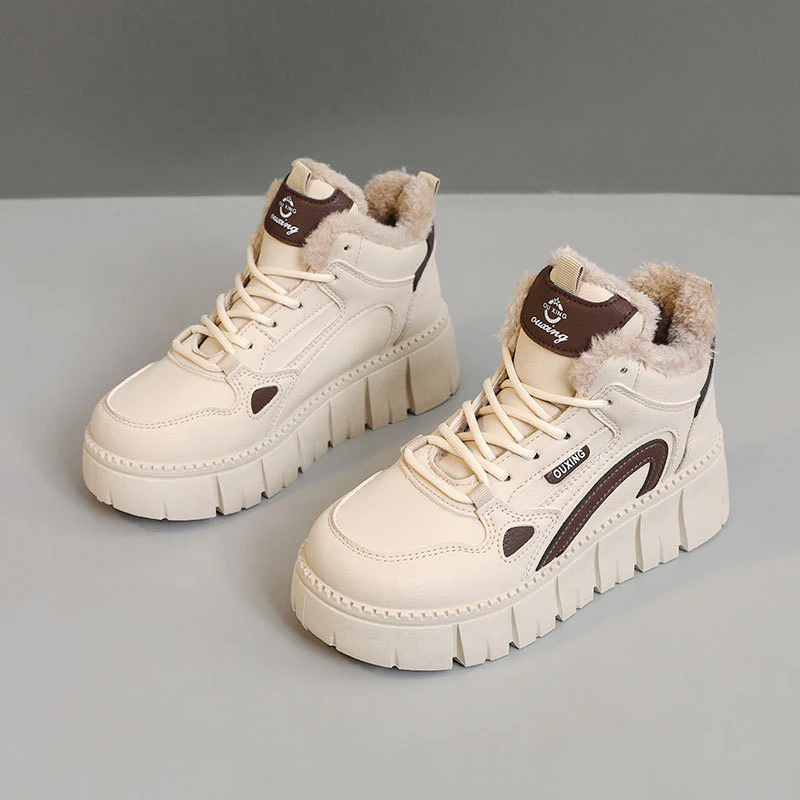 Damen warme High-Top Sneakers mit kuscheligem Innenfutter und rutschfester Sohle Heidi Mode - Image 6