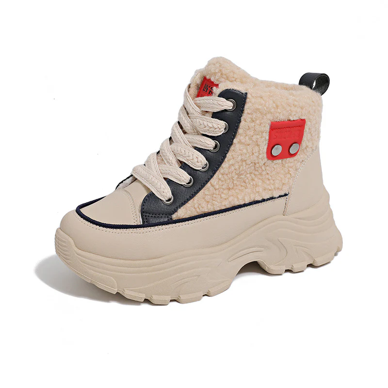 Damen warme High-Top Sneakers mit Teddyfutter Heidi Mode - Image 6