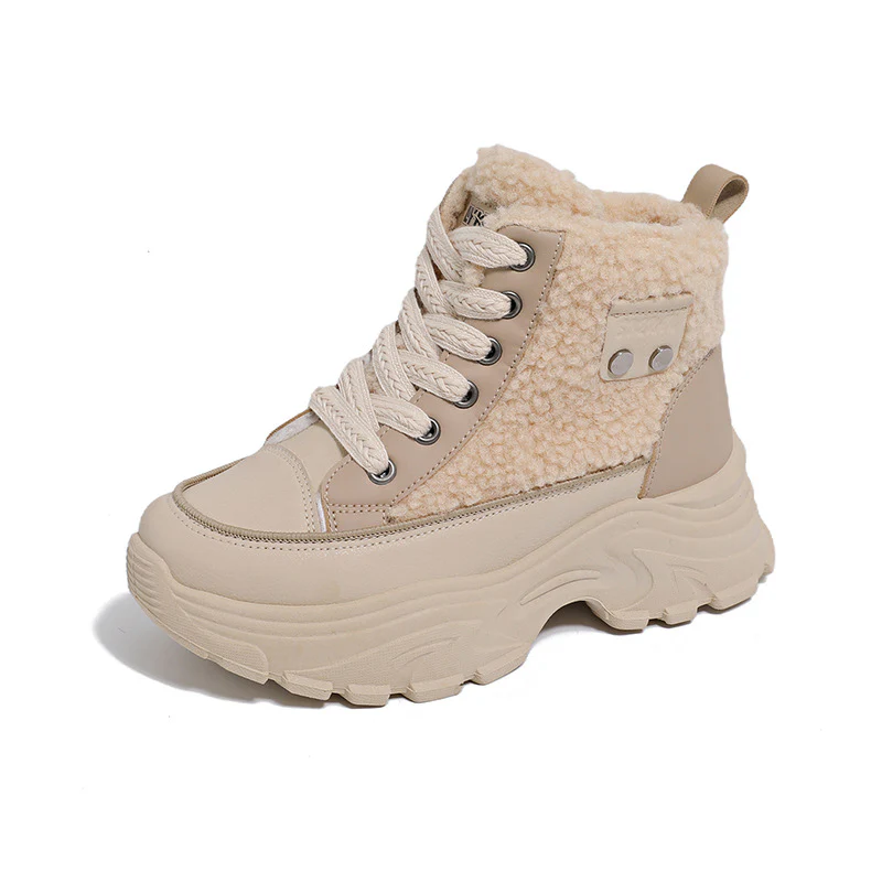 Damen warme High-Top Sneakers mit Teddyfutter Heidi Mode - Image 7
