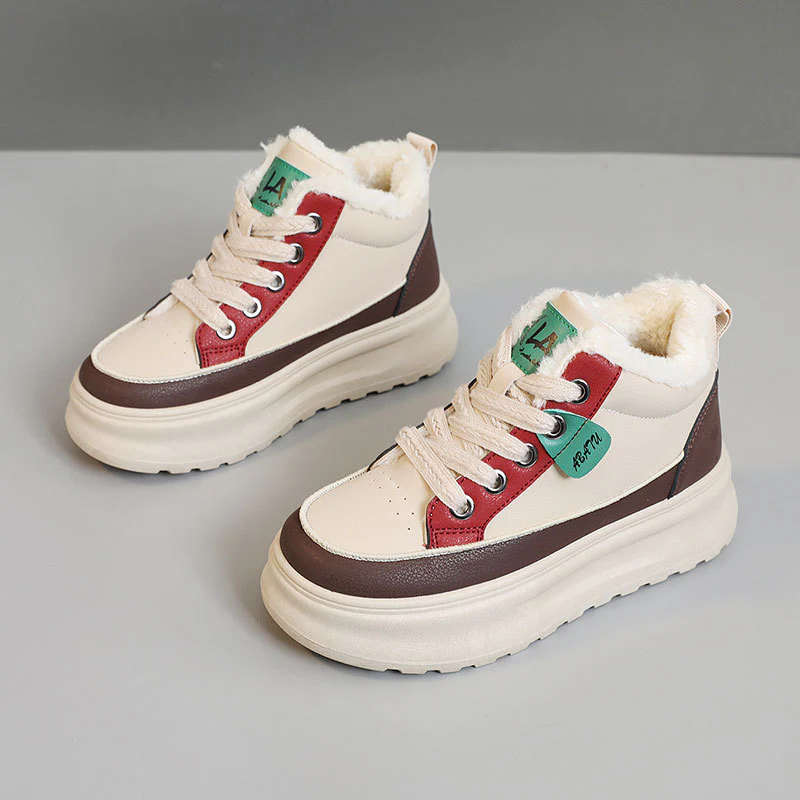 Damen warme und bequeme Sneakers mit flauschigem Innenfutter Heidi Mode - Image 2