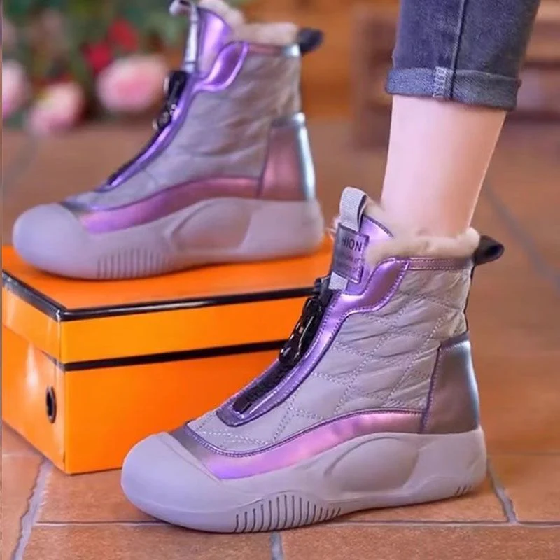 Damen warme Winterboots mit praktischer Reißverschlussöffnung und kuscheligem Innenfutter Heidi Mode - Image 3