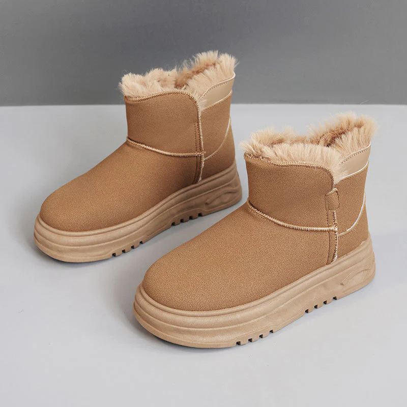 Damen warme Winterstiefel mit flauschigem Kunstfellrand und rutschfester Sohle Heidi Mode - Image 7