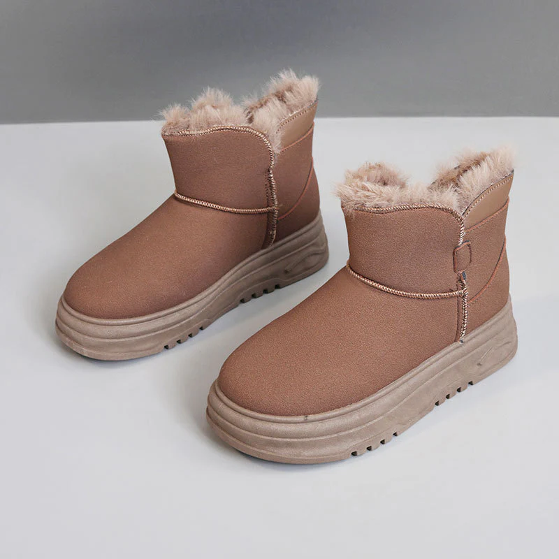 Damen warme Winterstiefel mit flauschigem Kunstfellrand und rutschfester Sohle Heidi Mode - Image 8
