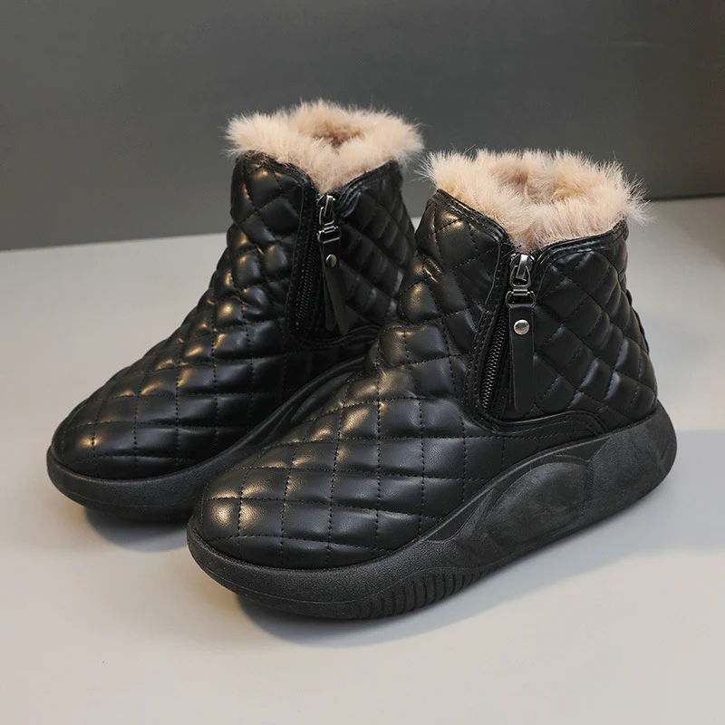 Damen warme Winterstiefel mit modischer Steppung und praktischem Reißverschluss Heidi Mode - Image 8