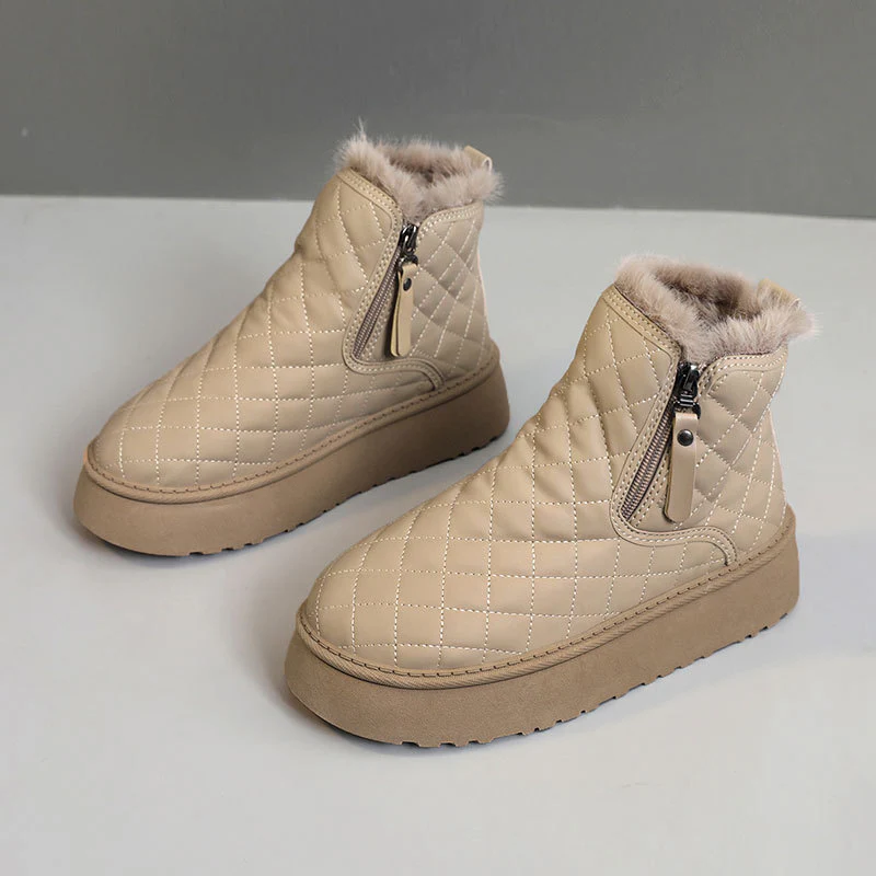 Damen Warmgefütterte Ankle Boots mit innovativem Reißverschluss Heidi Mode - Image 2
