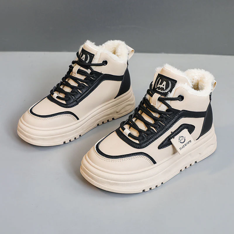 Damen Warmgefütterte High-Top Sneakers mit sportlichem Design Heidi Mode - Image 7