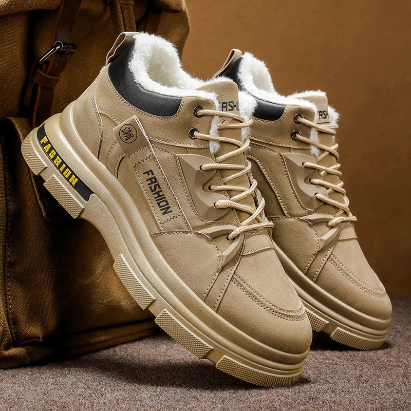Damen Warmgefütterte Schnürstiefel mit rutschfester Sohle Heidi Mode