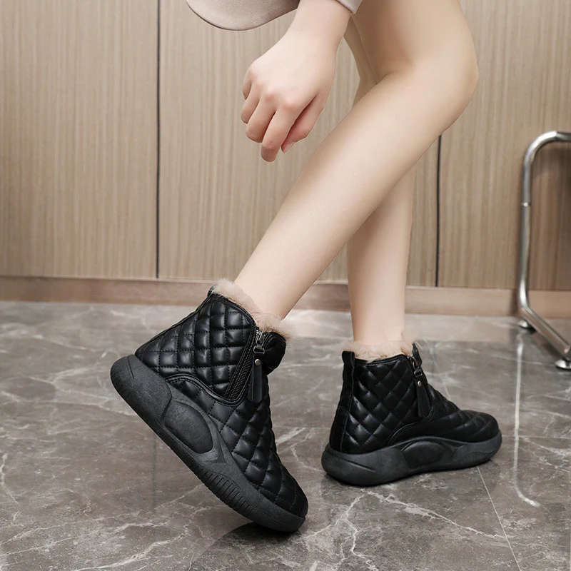 Damen Warmgefütterte Winterstiefel mit praktischem Reißverschluss und rutschfester Sohle Heidi Mode - Image 4