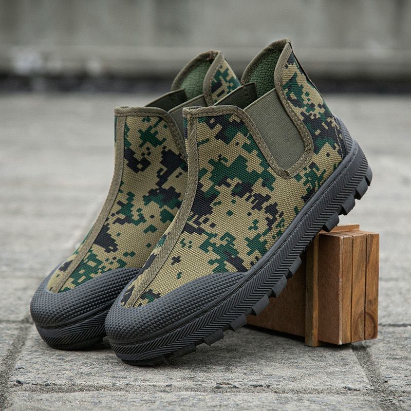 Damen wasserfeste Gummistiefel mit flexiblem Camouflage-Design Heidi Mode - Image 3