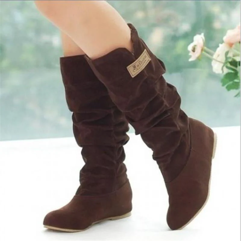Damen Wedge-Stiefel mit modischer Rüschenstruktur und bequemem Innenfutter Heidi Mode - Image 6