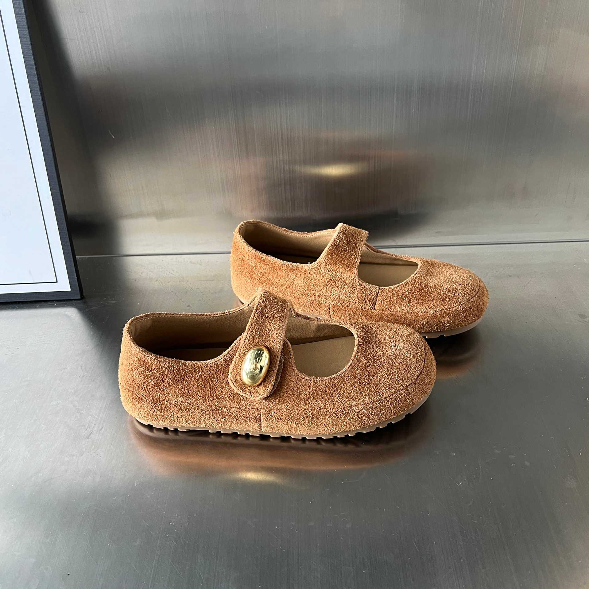 Damen Weiche Mokassins mit praktischem Riemenverschluss und luxuriösem Wildleder Heidi Mode - Image 5