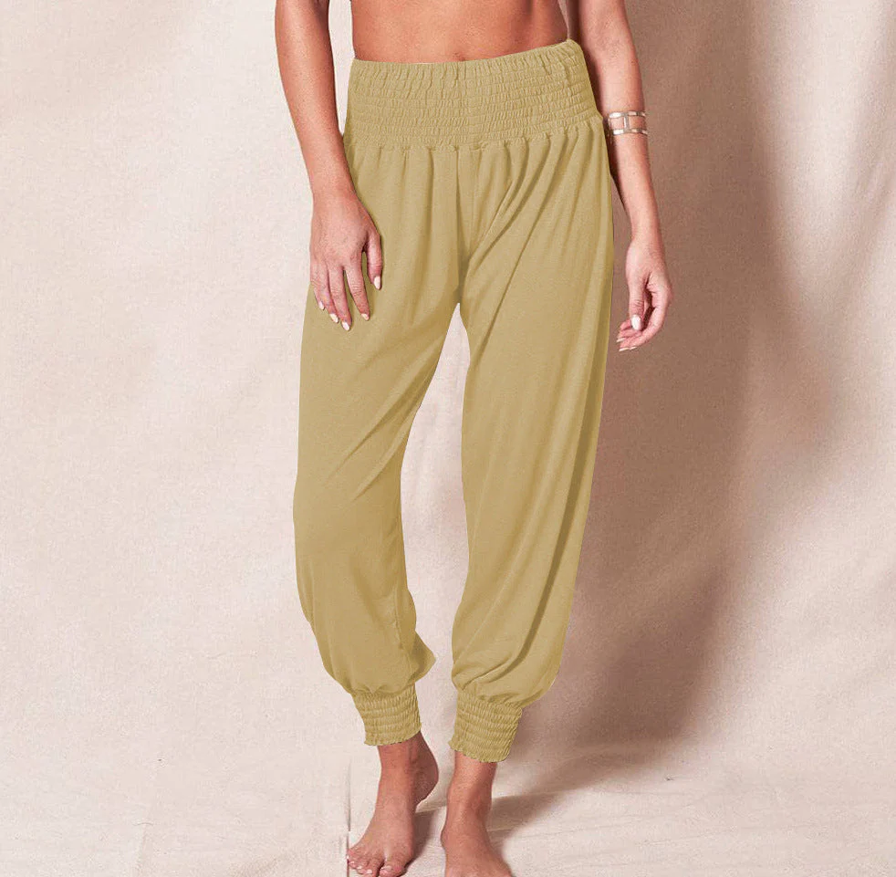Damen Weiche und Bequeme Relax-Hosen mit Elastischem Bund und Buntem Design Heidi-Mode - Image 10