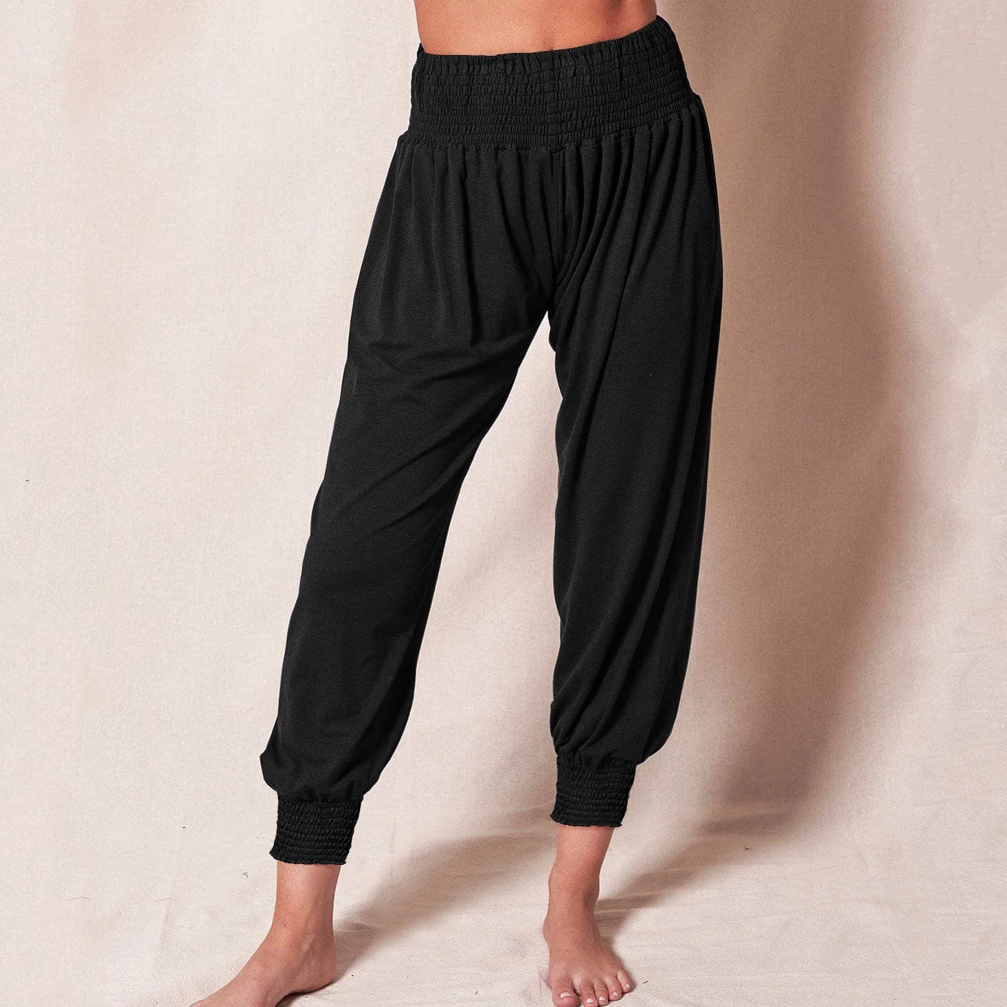 Damen Weiche und Bequeme Relax-Hosen mit Elastischem Bund und Buntem Design Heidi-Mode - Image 12