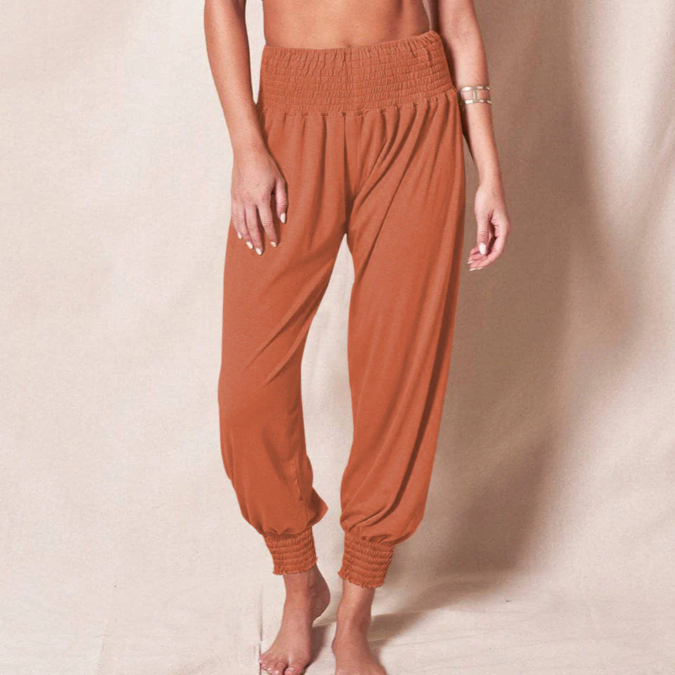 Damen Weiche und Bequeme Relax-Hosen mit Elastischem Bund und Buntem Design Heidi-Mode - Image 2