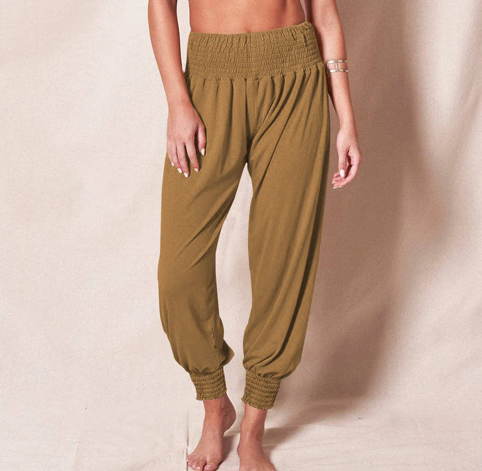 Damen Weiche und Bequeme Relax-Hosen mit Elastischem Bund und Buntem Design Heidi-Mode - Image 8