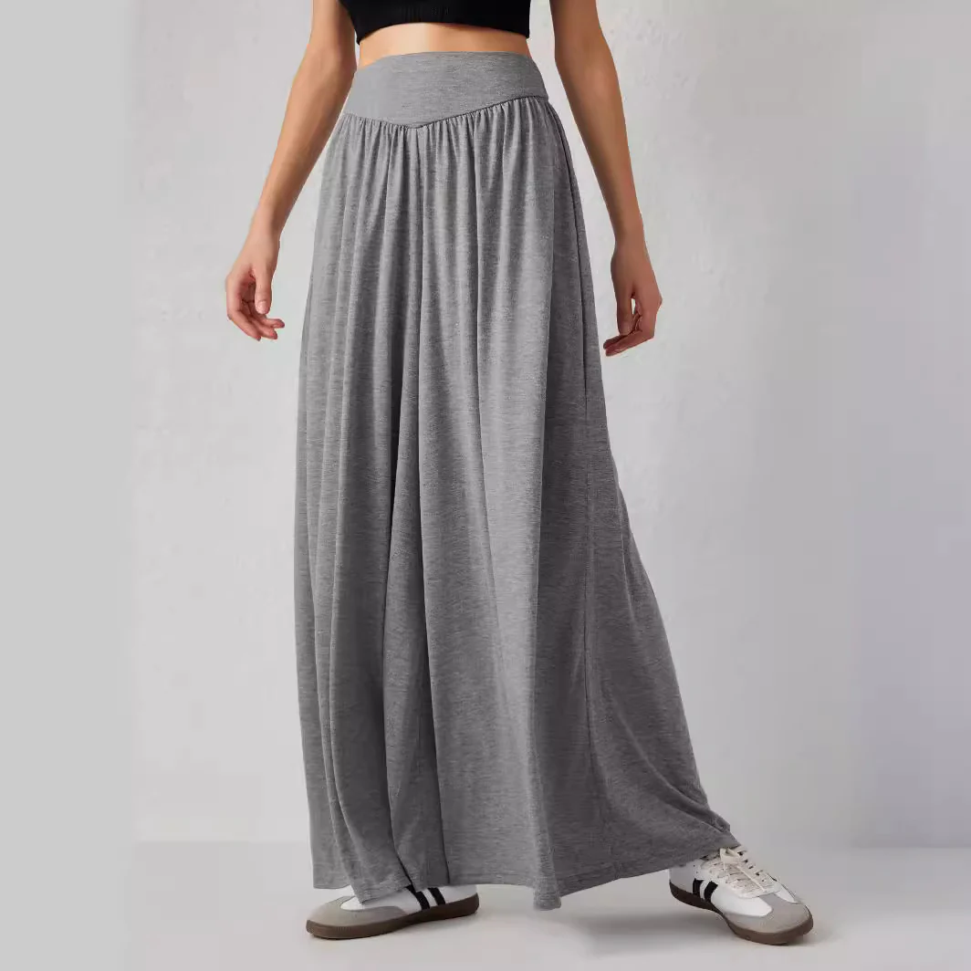 Damen Weit geschnittene Jersey-Hose mit elastischer Taille und elegantem Fall Heidi-Mode - Image 4
