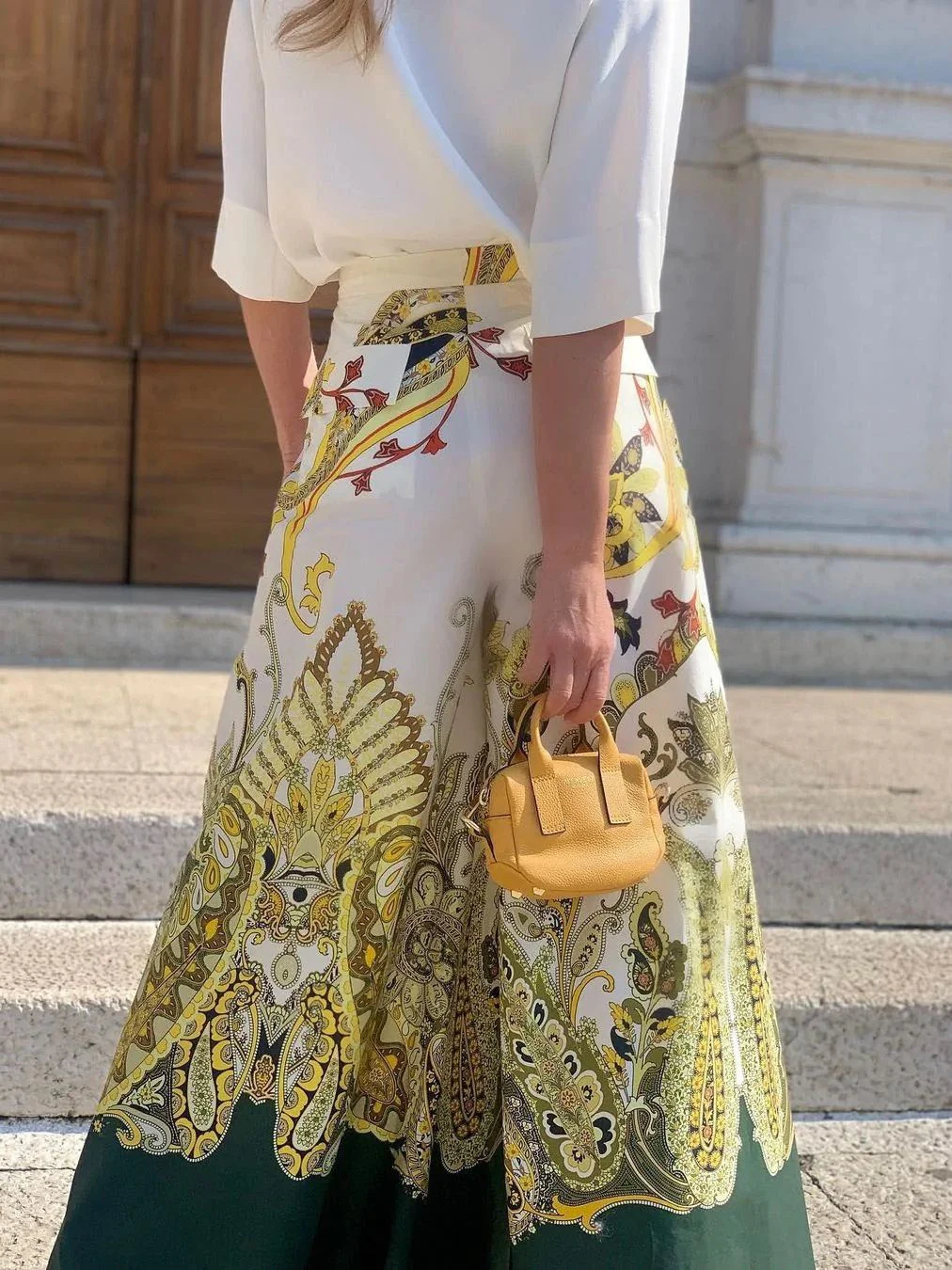 Damen Weit geschnittene Palazzo-Hose mit opulentem Muster Heidi-Mode - Image 3