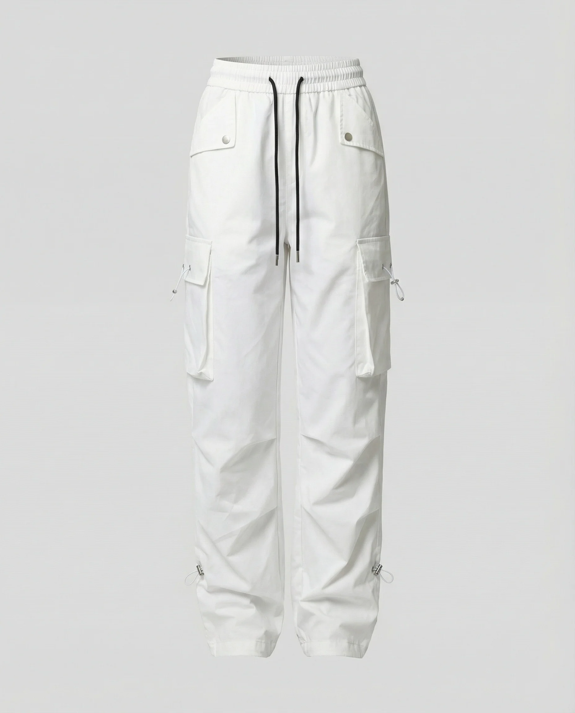 Damen nan weite Cargo-Hose mit elastischem Bund, großen Klappentaschen und verstellbarem Saum Heidi-Mode - Image 5
