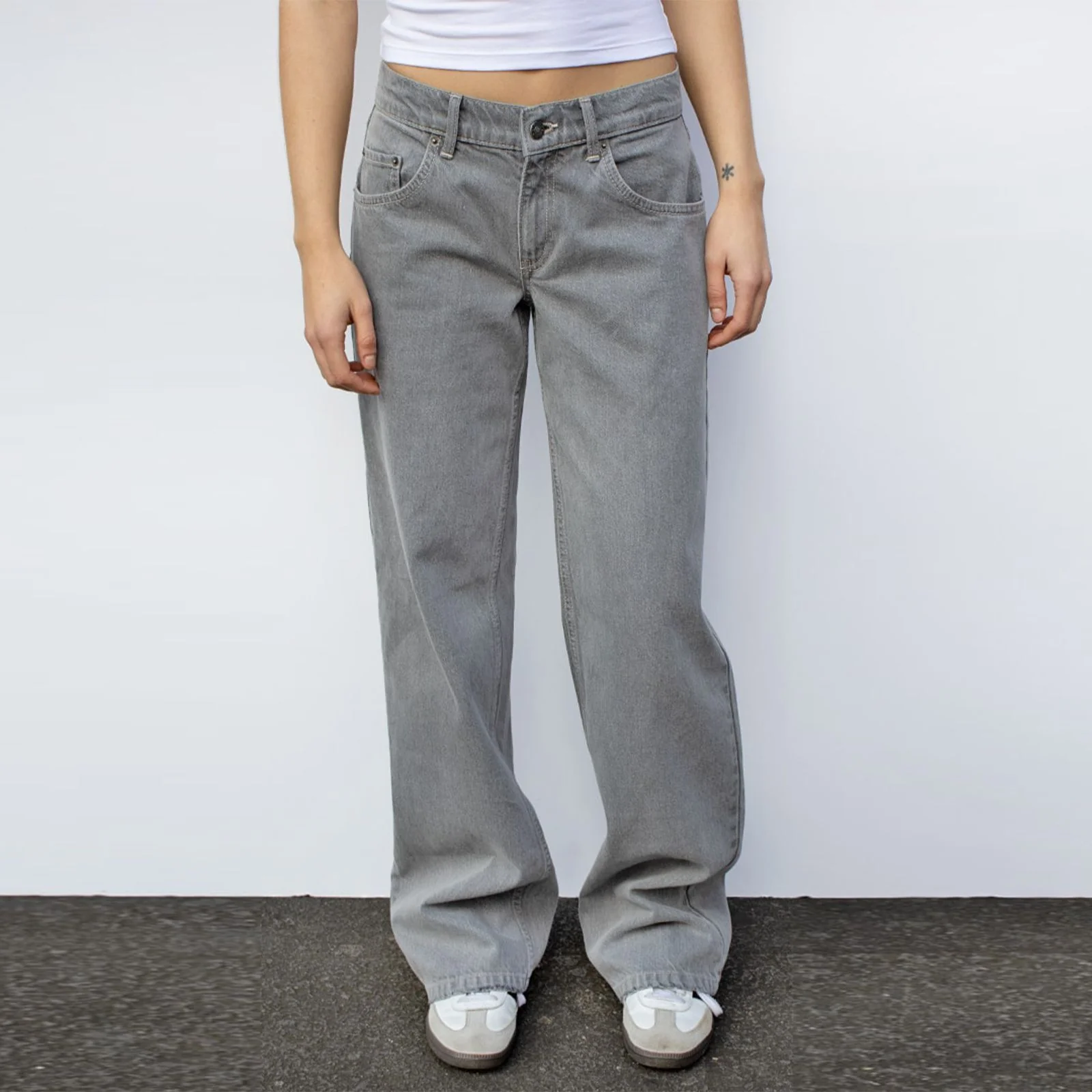 Damen Weite Denim-Jeans mit hohem Bund - Image 12
