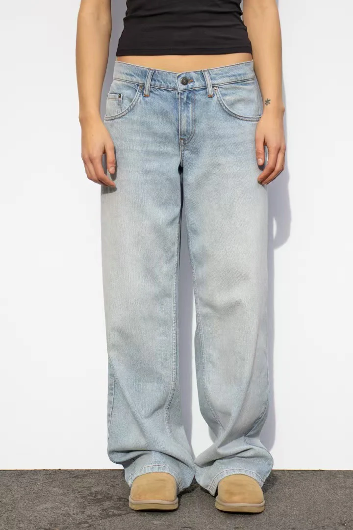 Damen Weite Denim-Jeans mit hohem Bund - Image 9