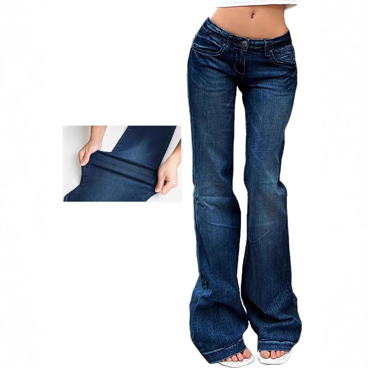 Damen Flared Jeans mit hohem Bund und Stretch - Image 3